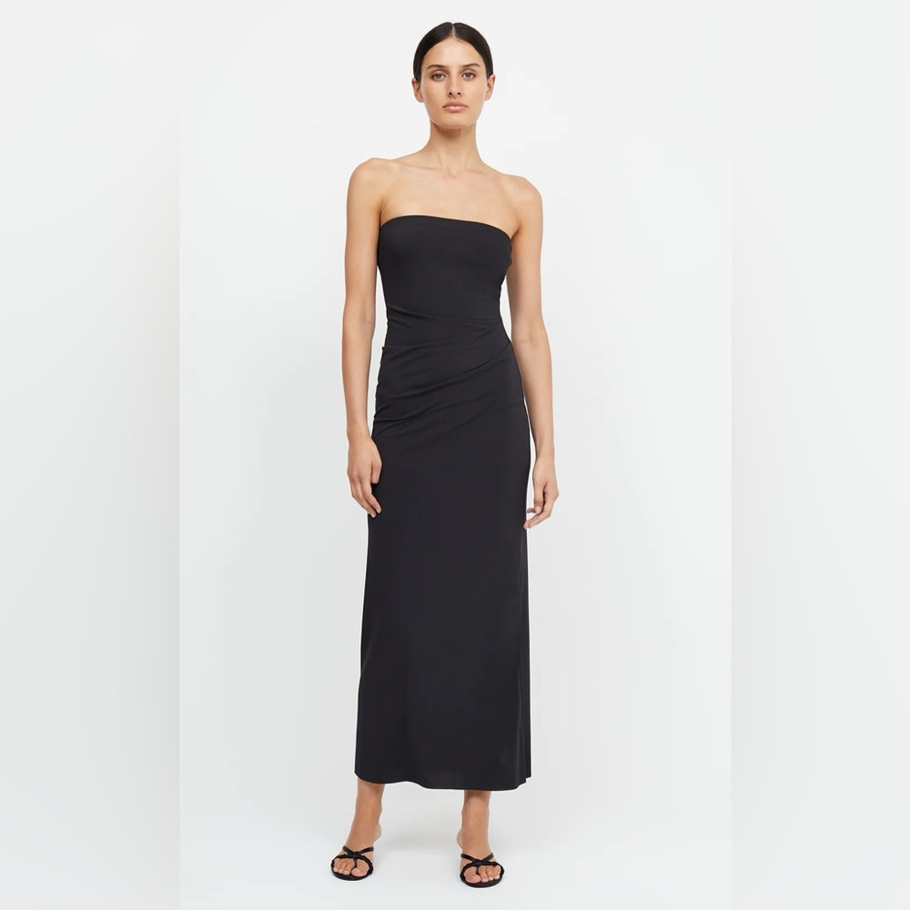 bec + bridge Classic Black Strapless Dress